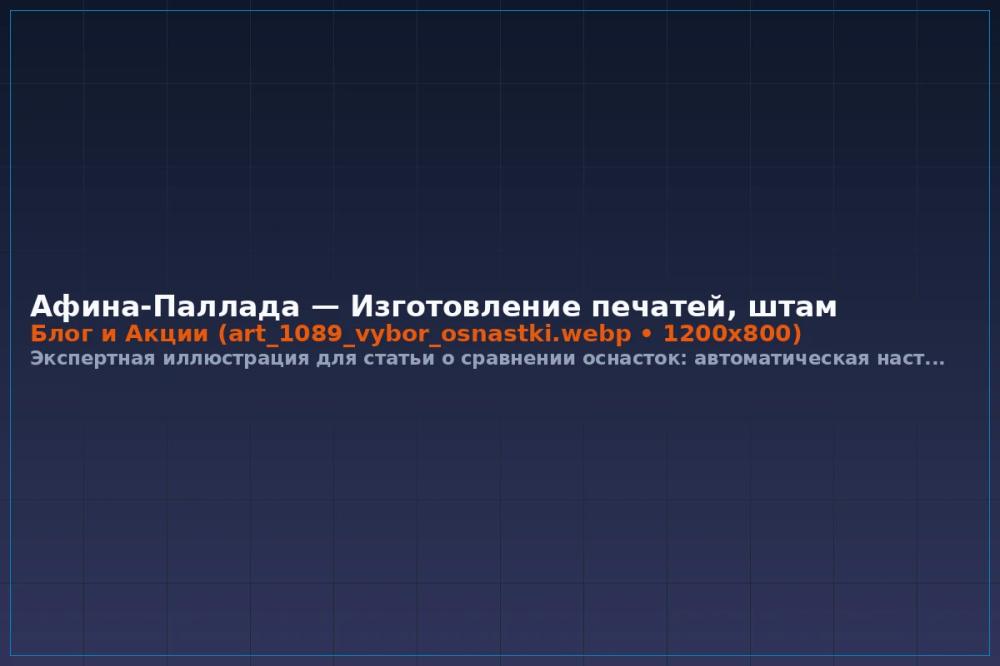 Как выбрать надежную оснастку: автоматическая, карманная или ручная?