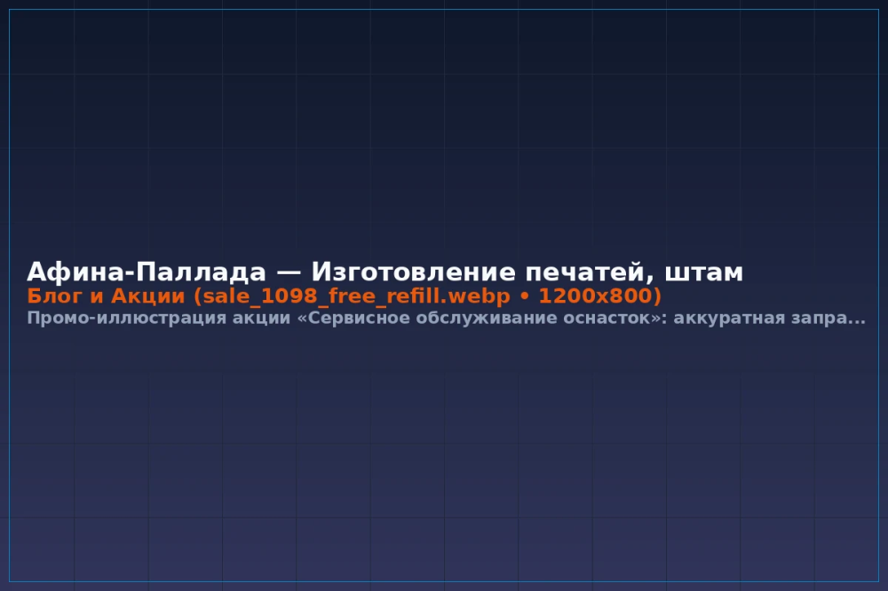 Бесплатная заправка штемпельной подушки и чистка клише в нашем офисе в Хабаровске